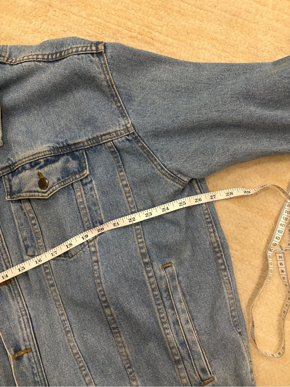 xxl Light Blue Denim Jacket - Men's Classic Trucker - Picture 4 of 6